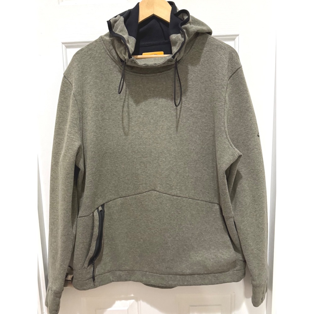 Champion Victory Fleece Hoodie Men's Size L Green Full Zip Athletic Sweatshirt